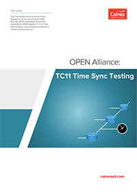 OPEN Alliance: TC11 Time Sync Testing Cover