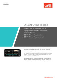 O-RAN O-RU Testing